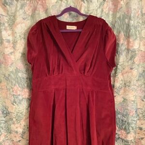 Red velvet dress